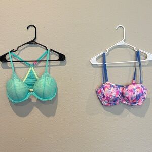 36D NWT Victoria’s Secret PINK floral and Lace Women's Bra Set